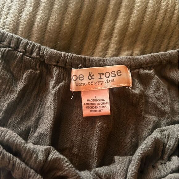 3 FOR $20 Zoe & Rose Green Boho Peasant Shirt Size Large - Picture 3 of 10